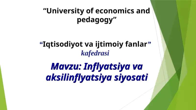 Inflyatsiyavaaksilinflyatsiyasiyosati 1
