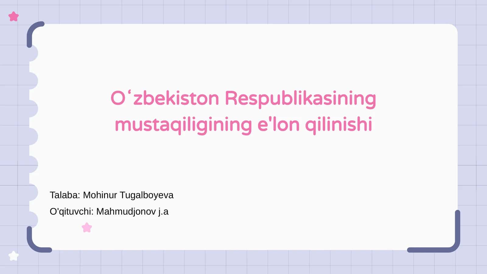 Oʻzbekiston Respublikasining mustaqiligining e'lon qilinishi 1