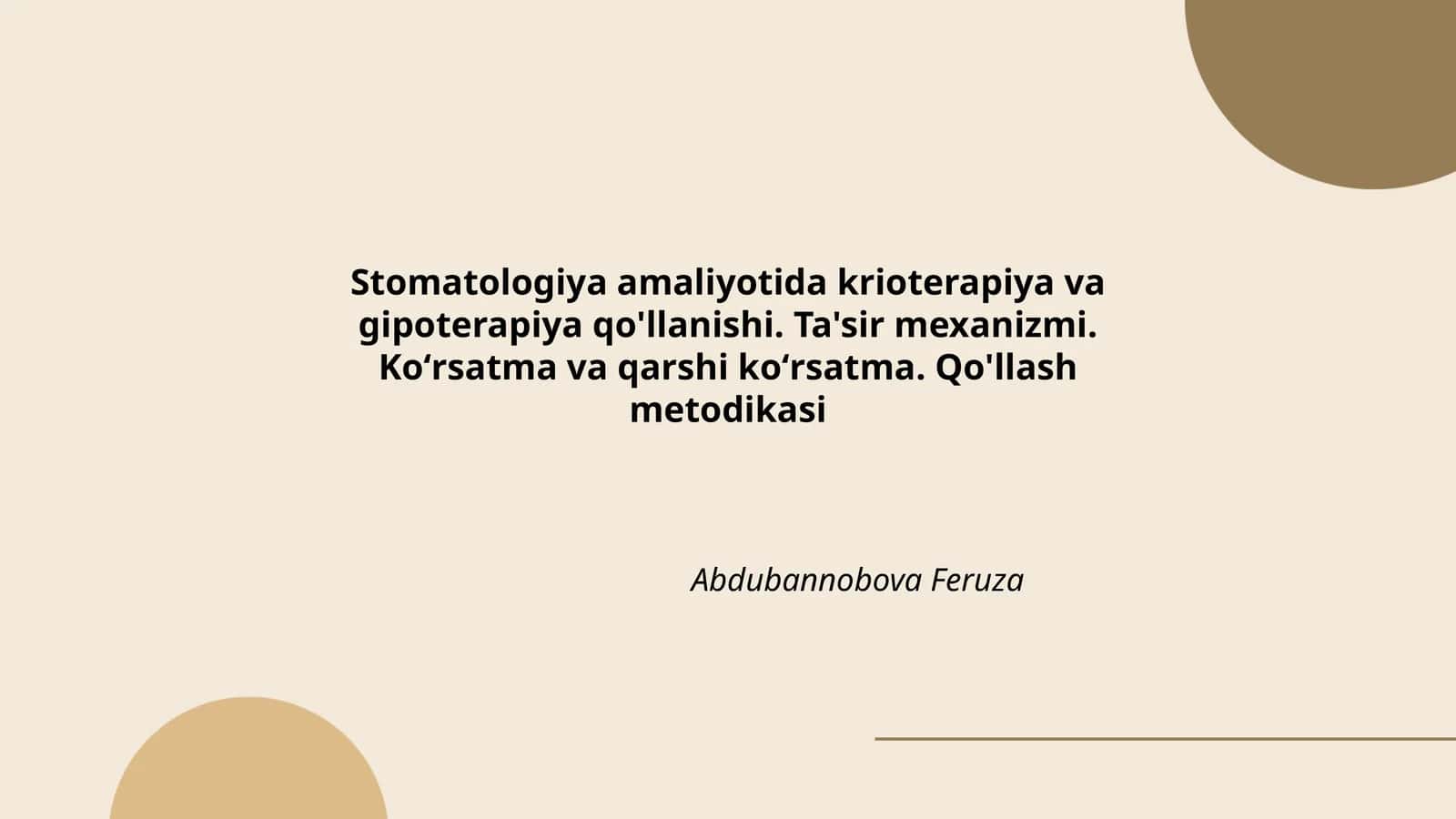 Krioterapiya va gipoterapiya qo'llash metodikasi 1