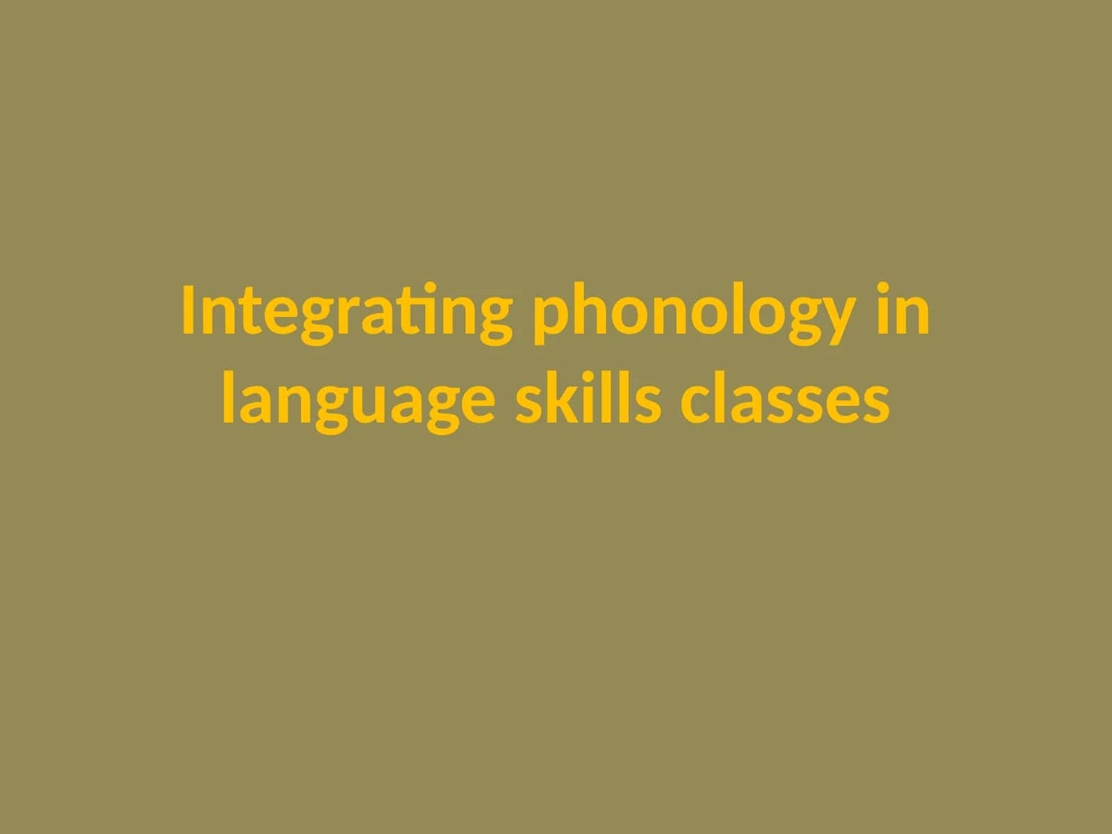 Phonetics and Phonology in English Language Teaching 1