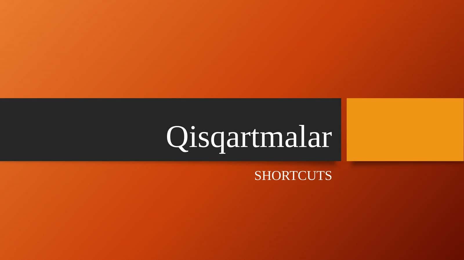 Qisqartmalar 1