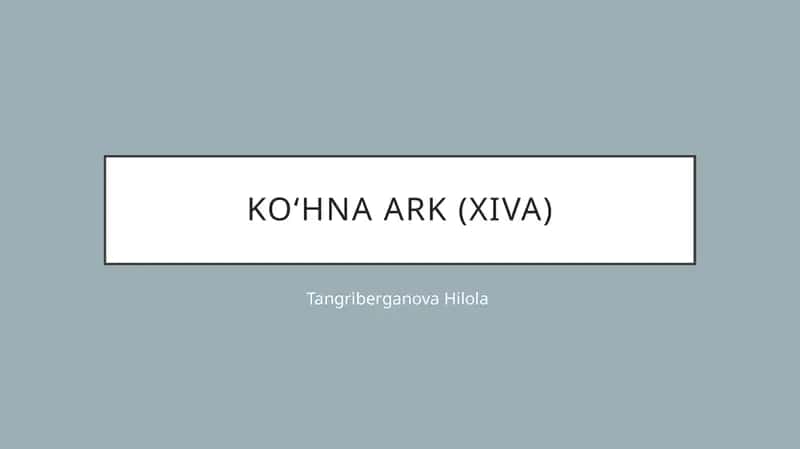 Koʻhna Ark (Xiva) 1