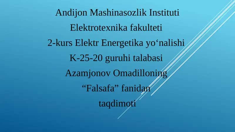 TARIX FALSAFASI VA FALSAFA TARIXI UYG'UNLIGI 1