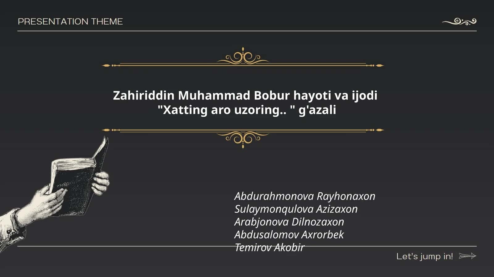 Zahiriddin Muhammad Bobur hayoti va ijodi 1
