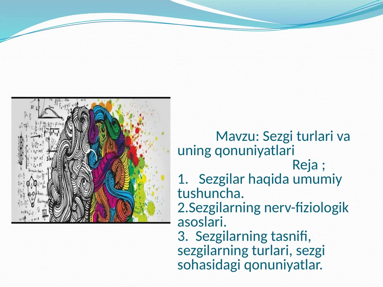 Sezgilarning nerv-fiziologik asoslari 1