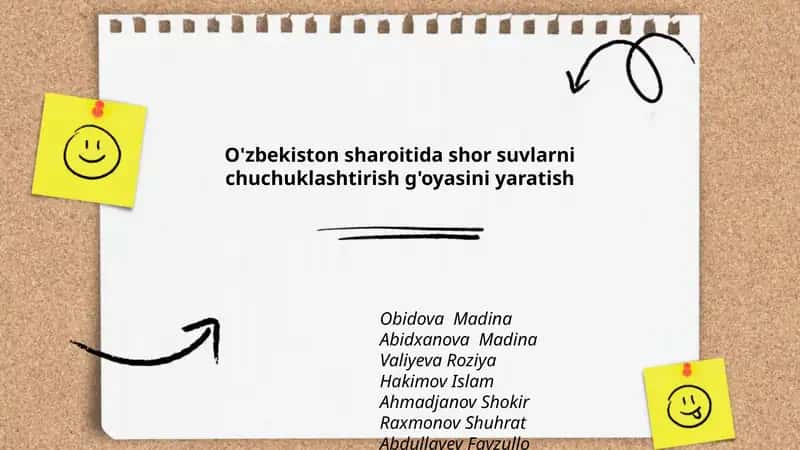Shor suvlarni chuchuklashtirish g'oyasi 1