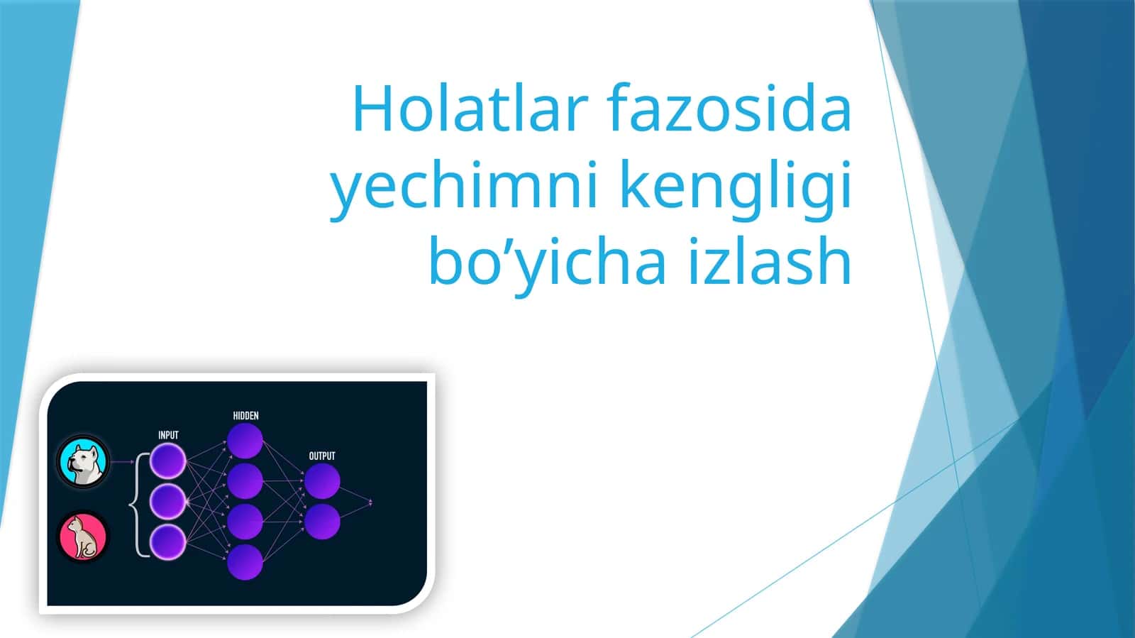 Sun'iy neyron modeli Xatolarni teskari tarqalishi usuli. 1