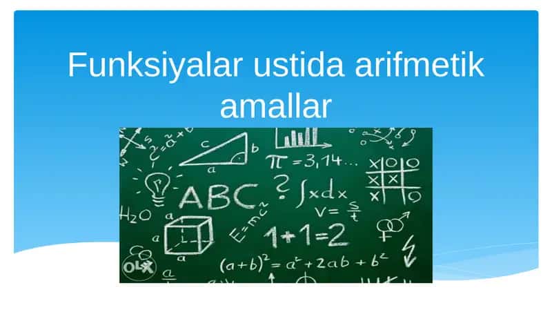 Funksiyalar ustida arifmetik amallar 1