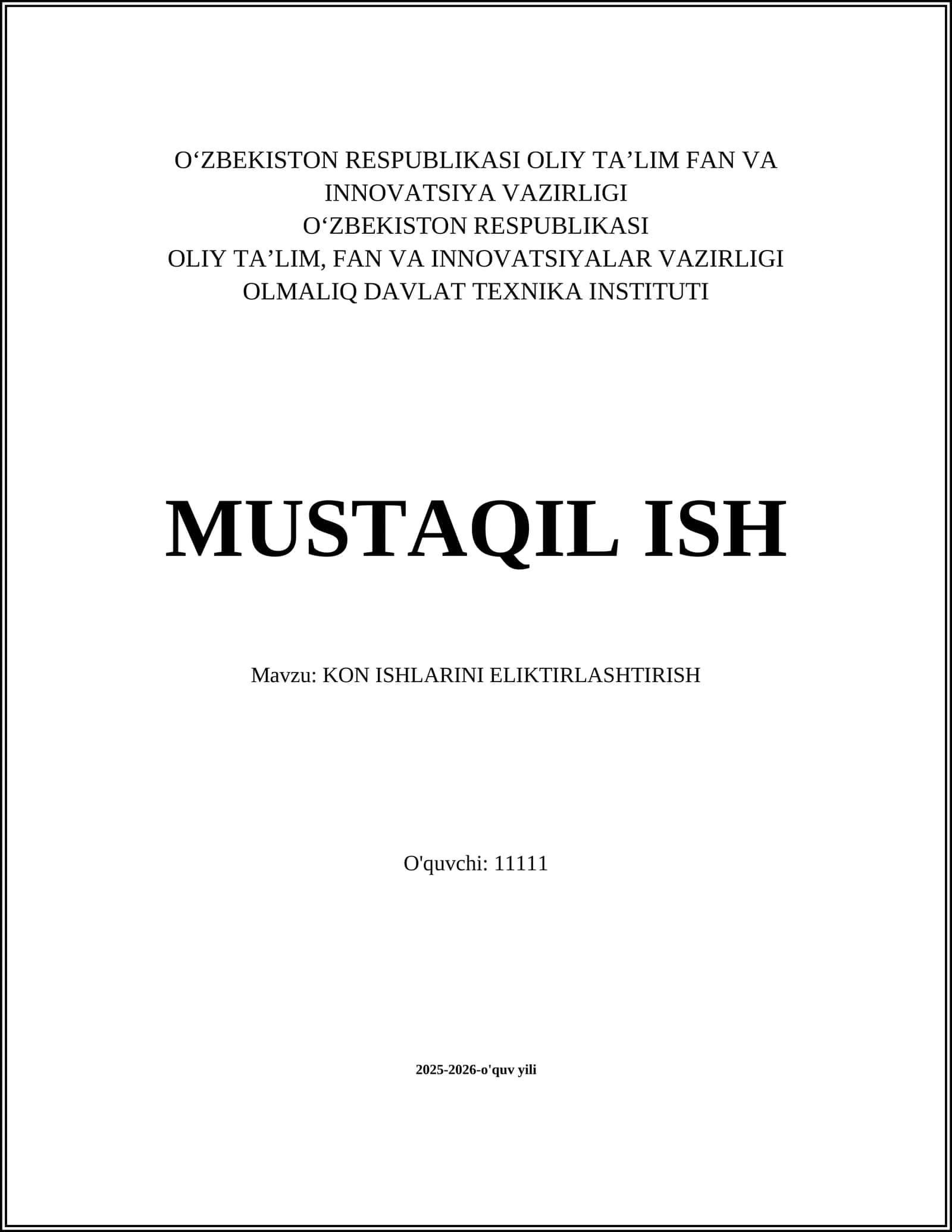 KON ISHLARINI ELIKTIRLASHTIRISH 1