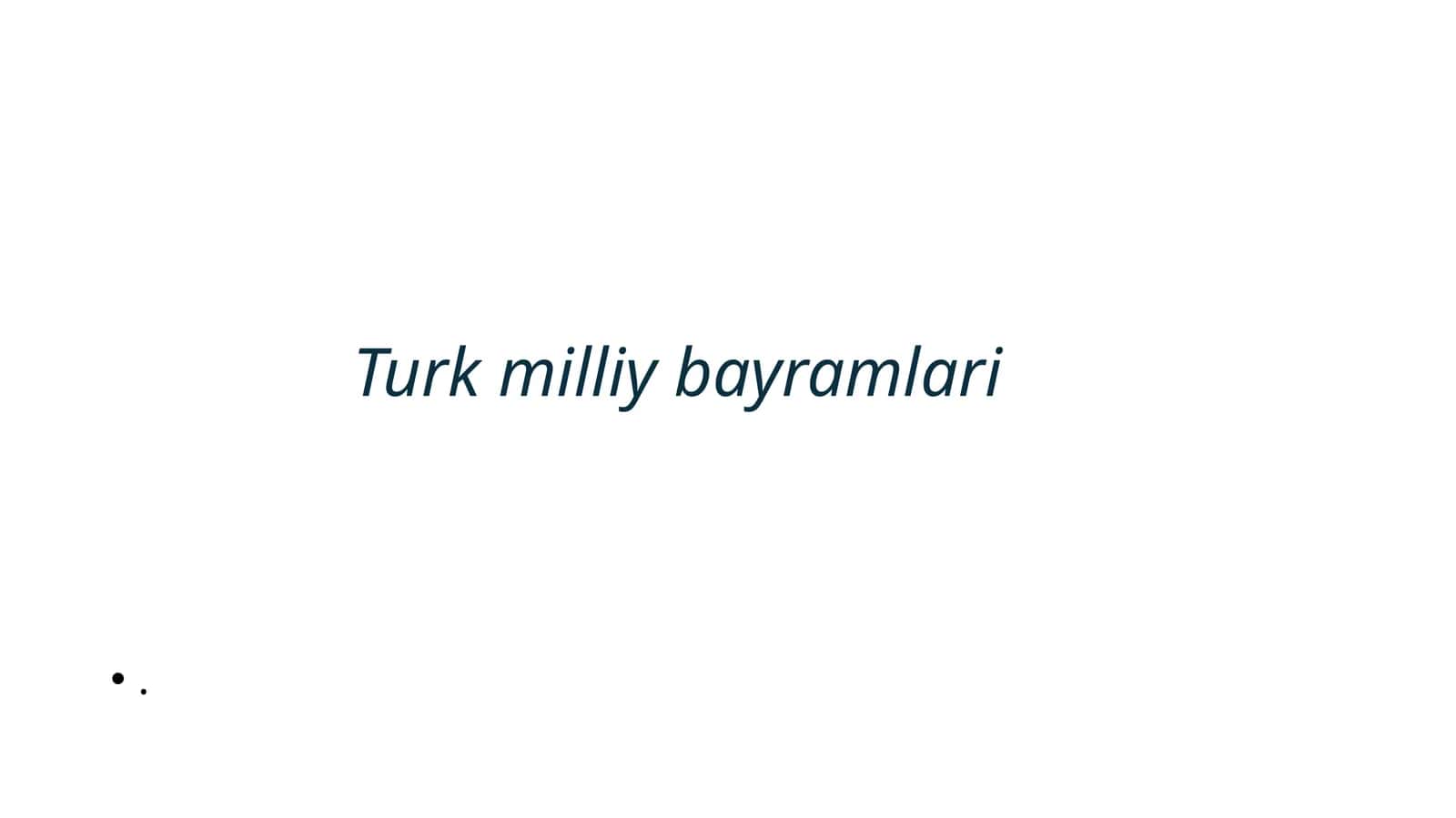 Turk milliy bayramlari 1