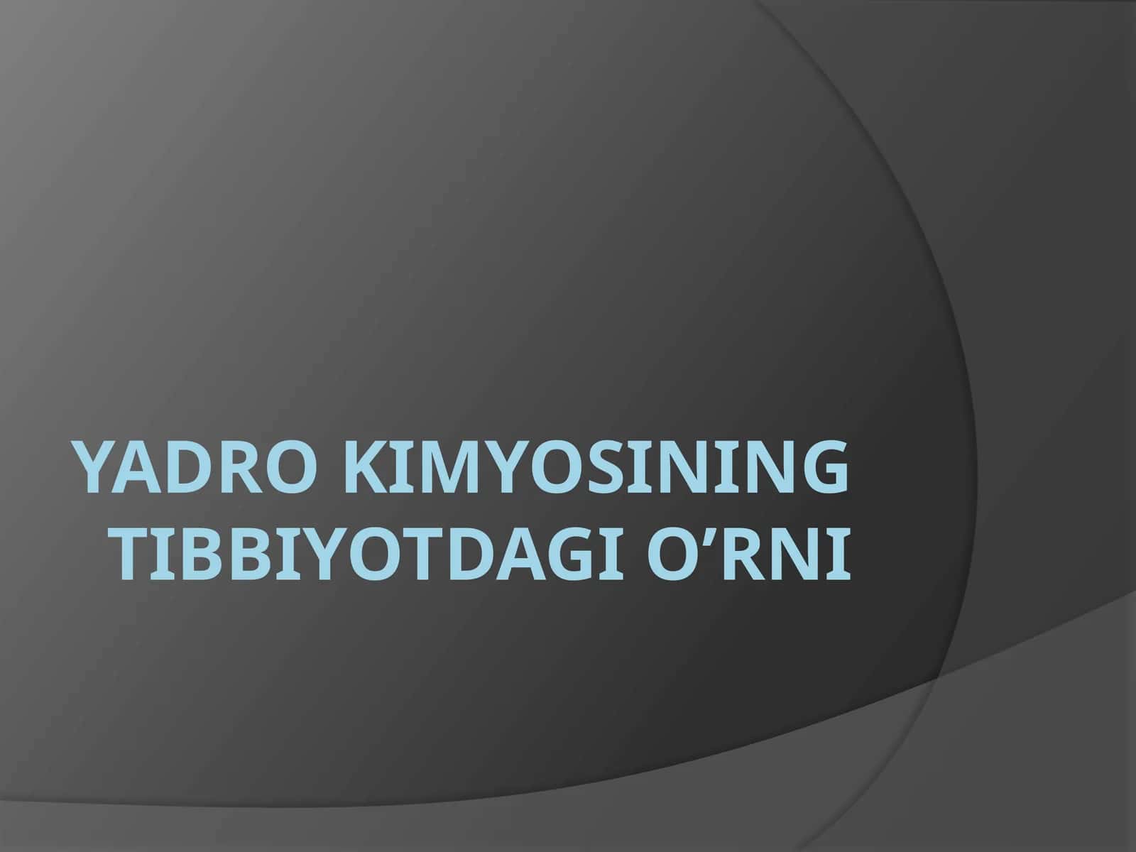 taqdimot tibbiy kimyo 1