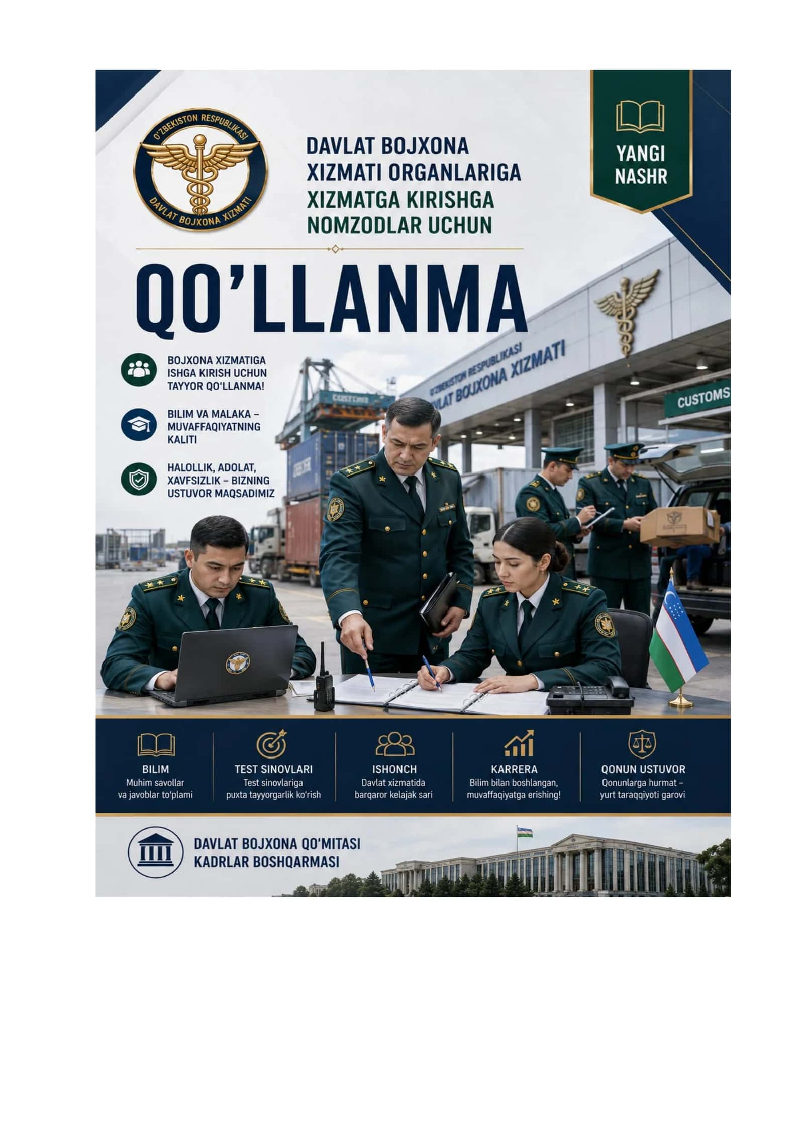 Bojxona qo'mitasiga ishga kirish uchun savol javoblar toplami 1