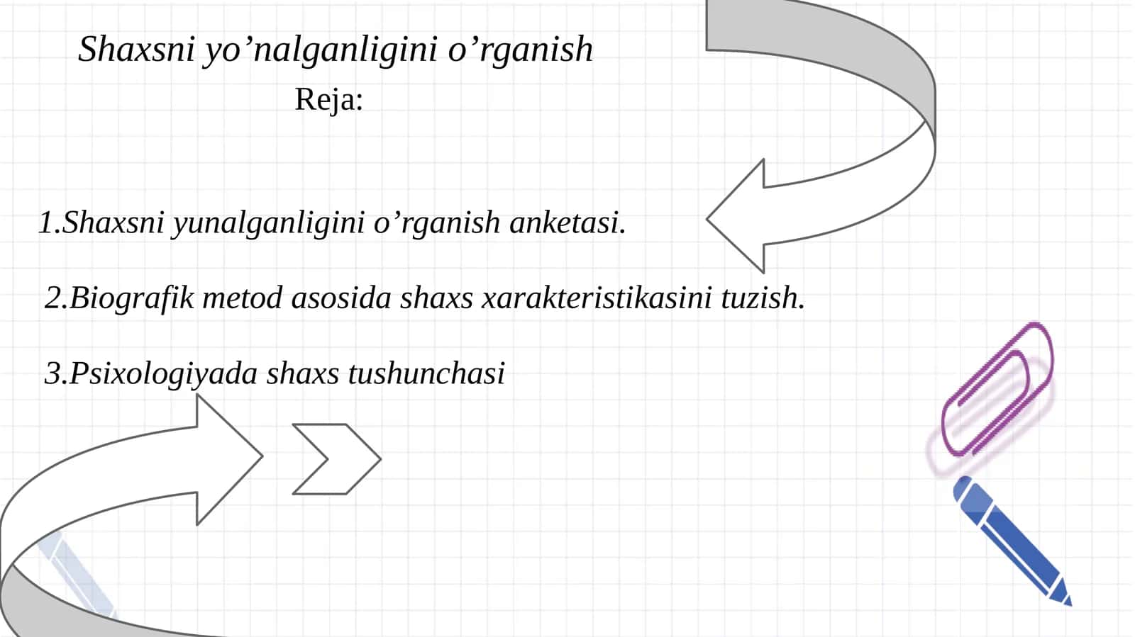 Shaxsni yo’nalganligini o’rganish 1