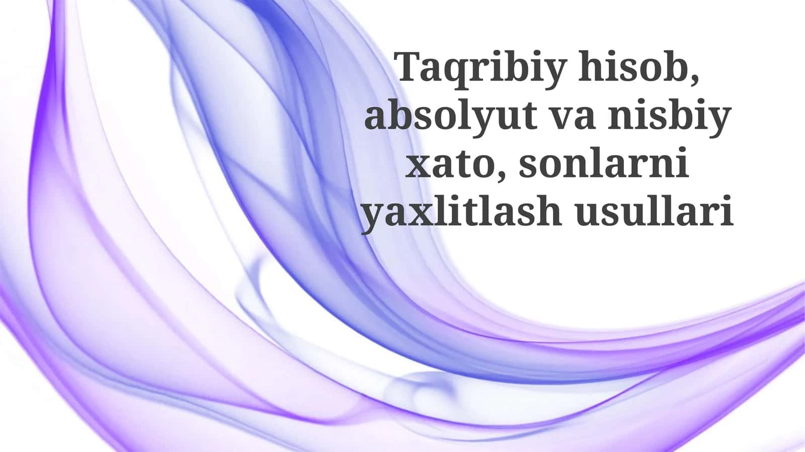Yaxlitlash Usullari va Ularning Oqibatlari 1