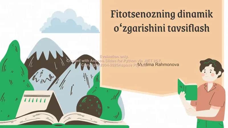 Fitotsenozning dinamik oʻzgarishini tavsiflash 1