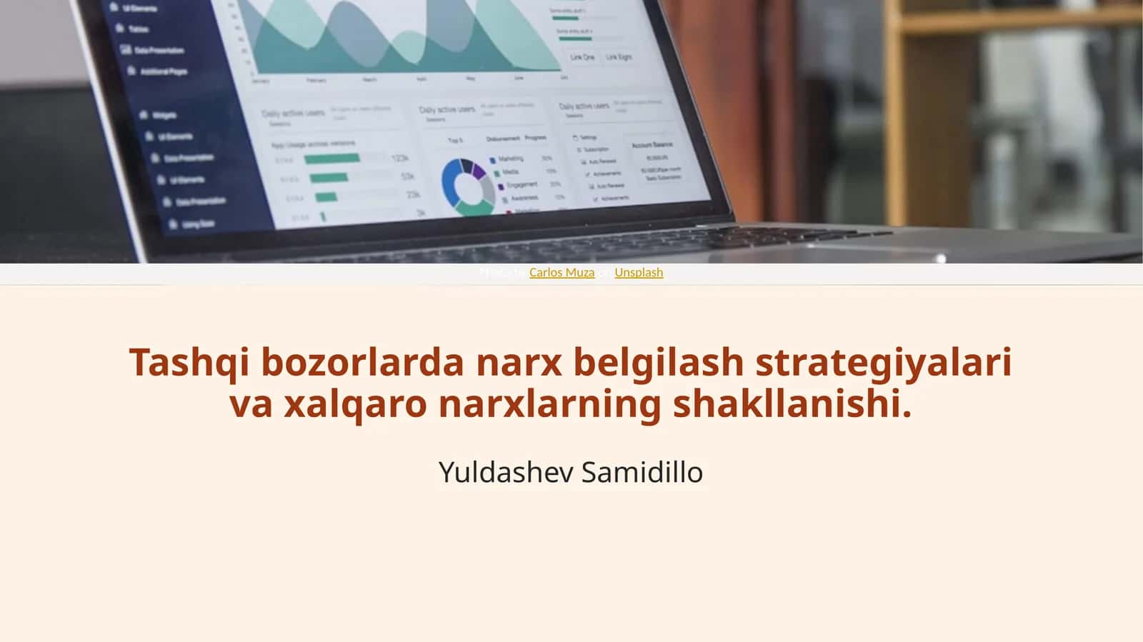 Xalqaro bozorlarda narx belgilash 1