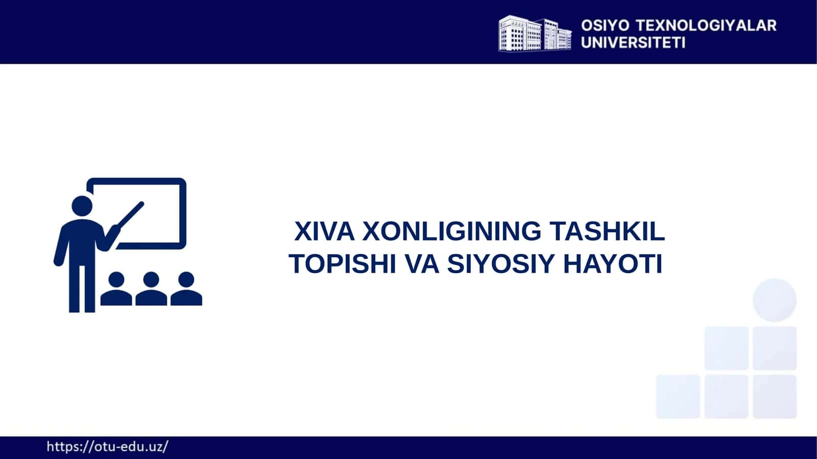 XIVA XONLIGINING TASHKIL TOPISHI VA SIYOSIYHAYOTI 1
