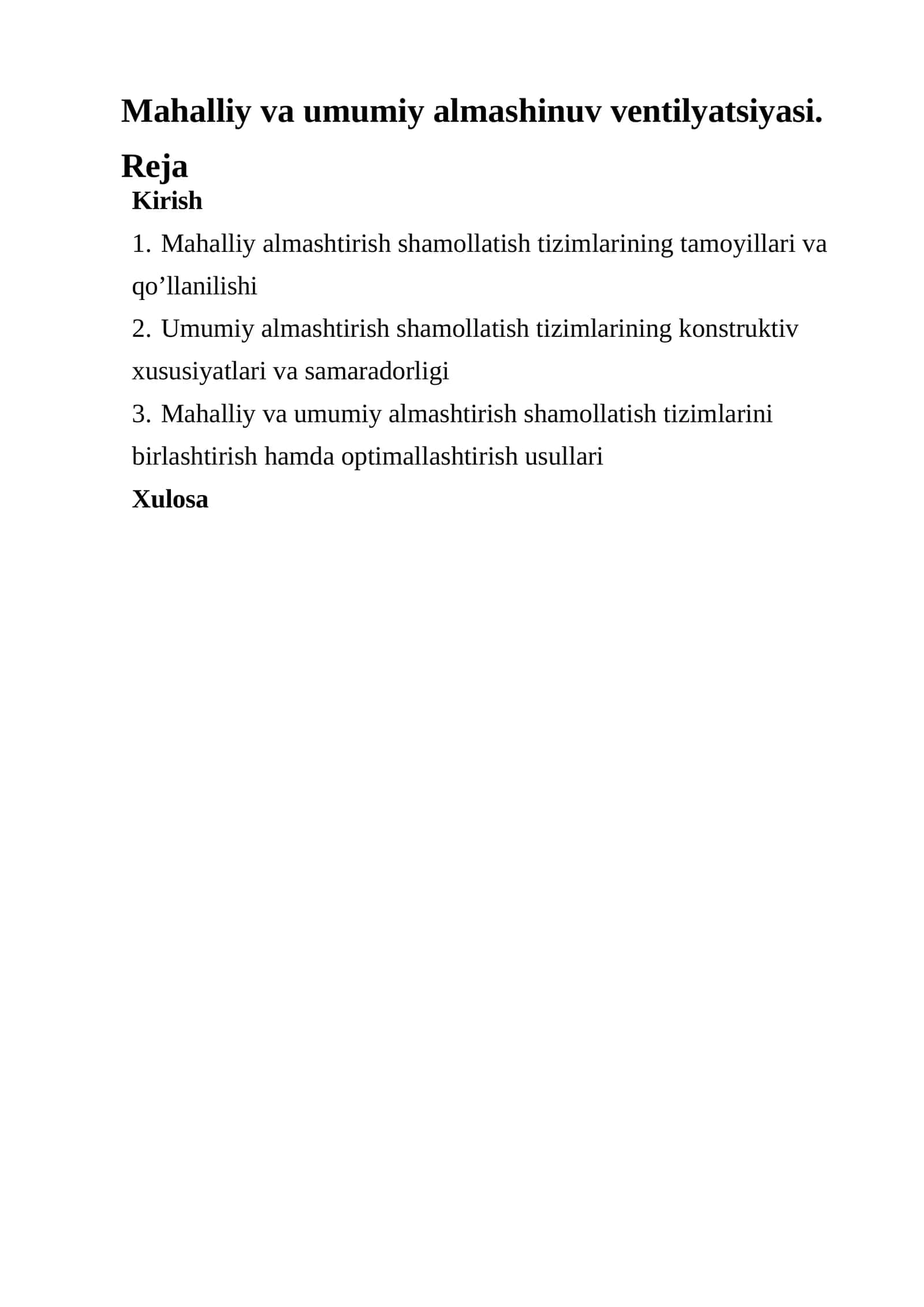 Mahalliy va umumiy almashinuv ventilyatsiyasi 1