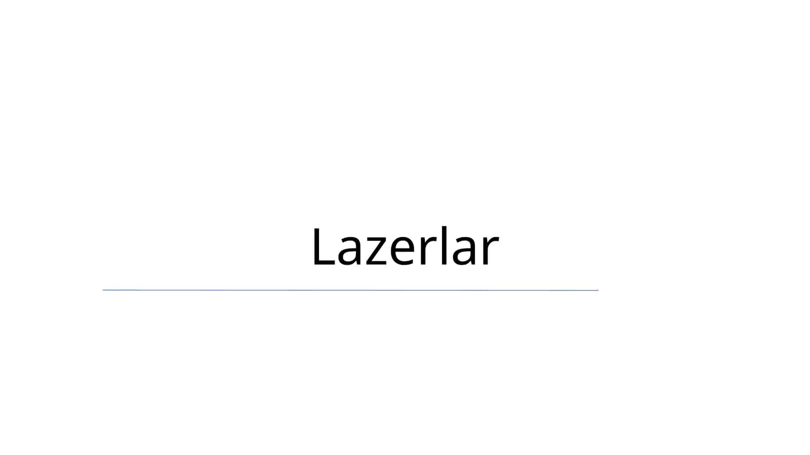 Lazerlar 1