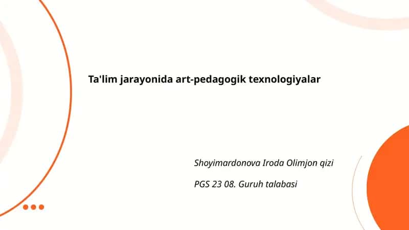 Art-pedagogik texnologiyalar 1