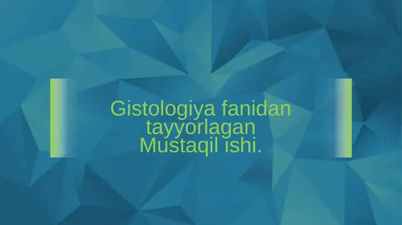 Tog'ay to'qimasi regeneratsiyasi va transplantatsiyasi. 1