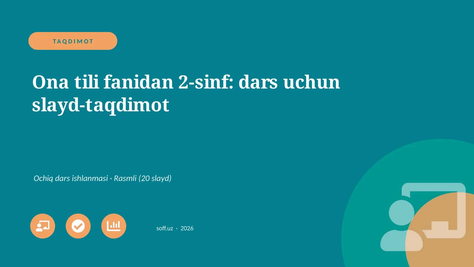 Ona tili fanidan 2-sinf: dars uchun slayd-taqdimot 1