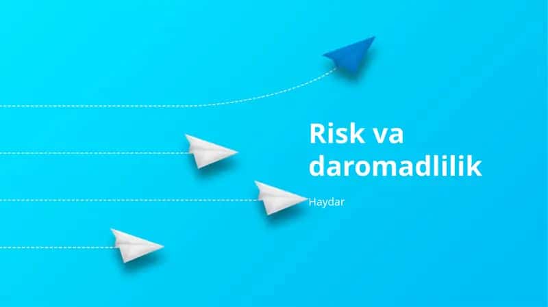Risk va daromadlilik 1