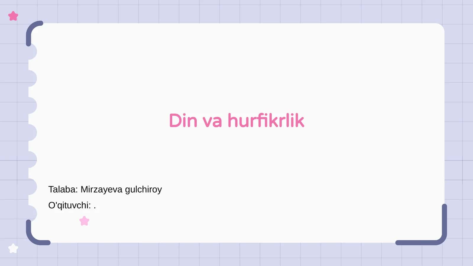 Din va hurfikrlik 1