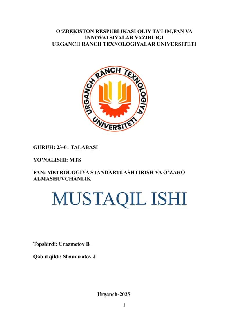 Tashqi va ichki oʻlchamlarni nazorat qilish uchun chekli kalibrlar dopusklarini hisoblash 1
