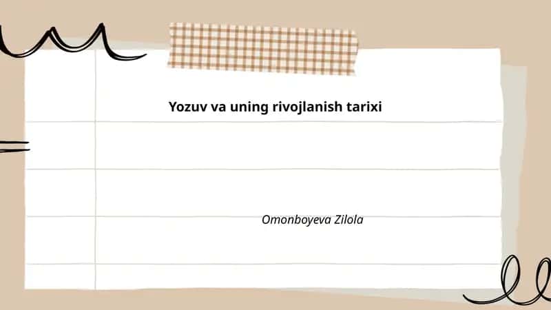 Yozuv va uning rivojlanish tarixi