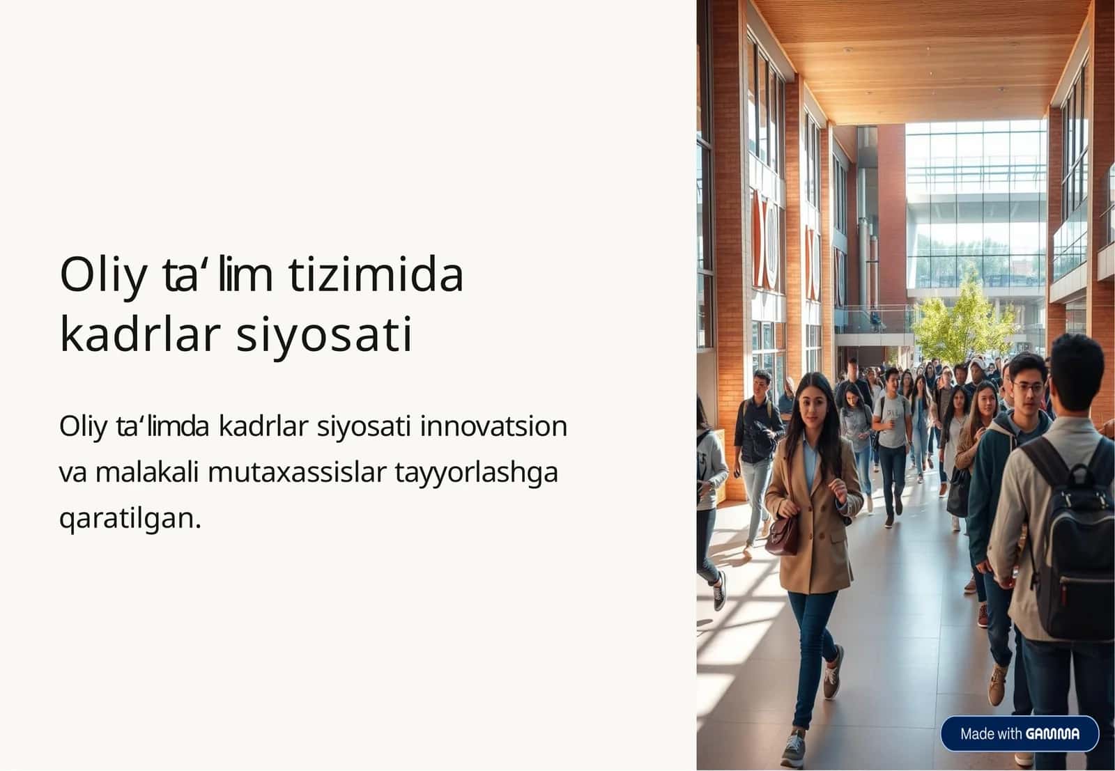 Oliy ta‘ lim tizimida kadrlar siyosati 1