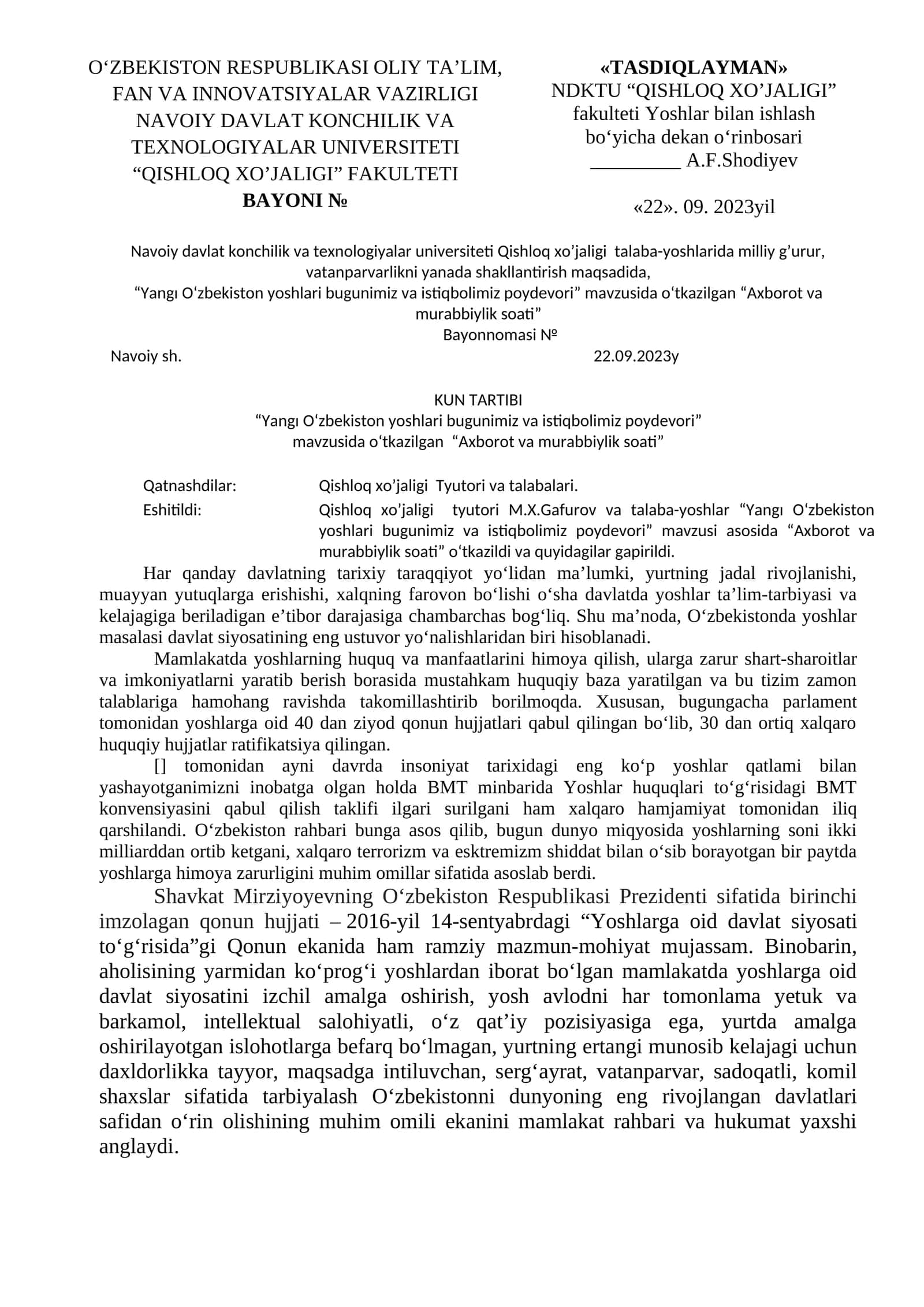 Axborot va murabbiylik soati 1