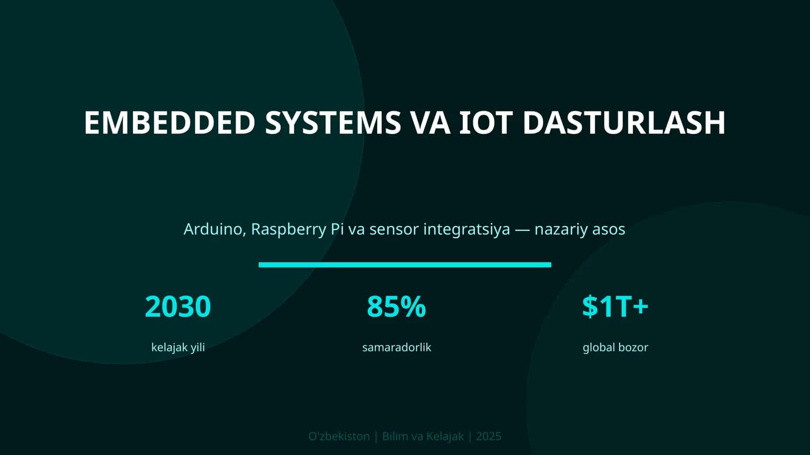 Embedded Systems va IoT Dasturlash 1
