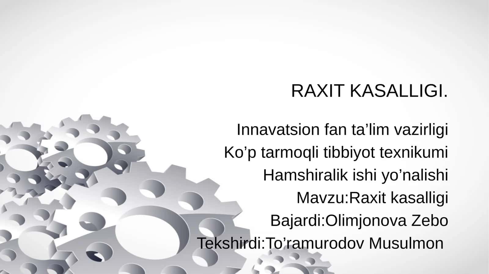 Raxit Kasalligi 1