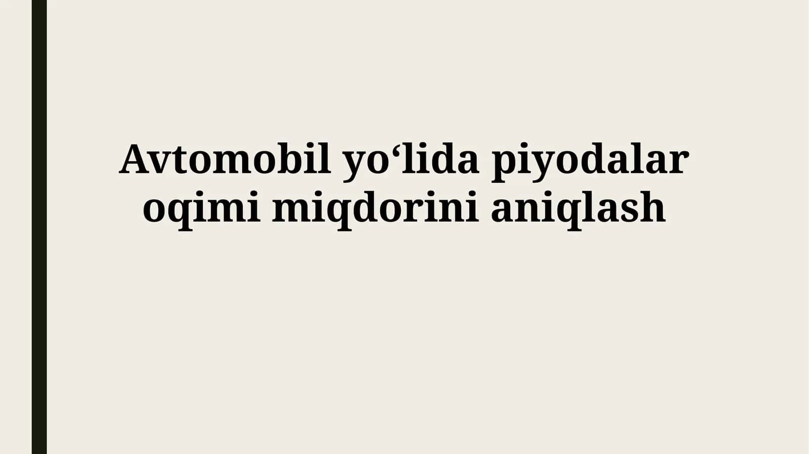 Piyodalar Oqimimiqdorinianiqlash 1