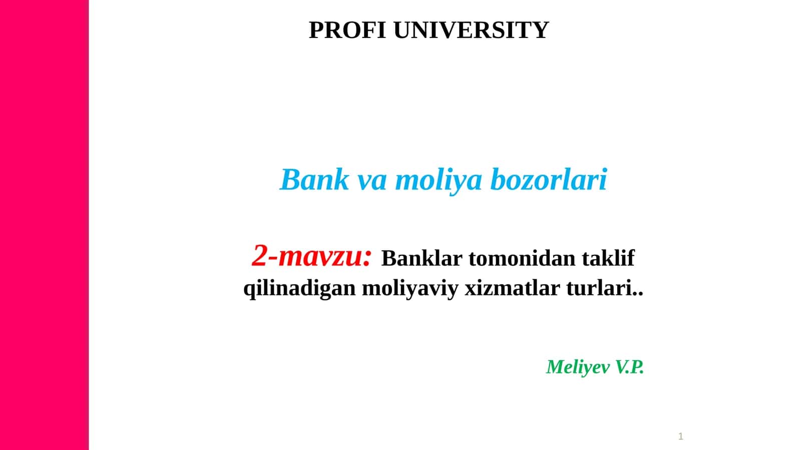 O'RQ-580 "Banklar va Bank Faoliyati To'g'risida" (Yangi Tahrir) 2019 yil 5-Noyabr 1