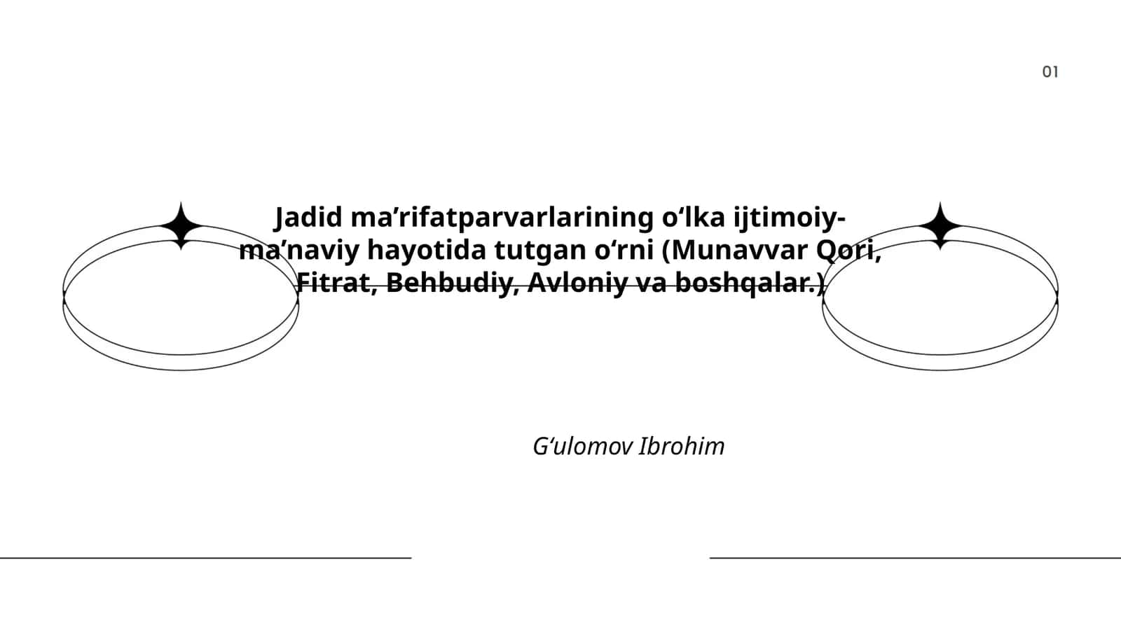 Jadid ma’rifatparvarlarining o‘lka ijtimoiy-ma’naviy hayotida tutgan o‘rni (Munavvar Qori, Fitrat, Behbudiy, Avloniy va boshqalar.) 1
