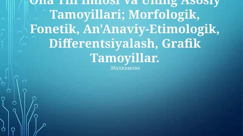 Ona Tili Imlosi Va Uning Asosiy Tamoyillari 1