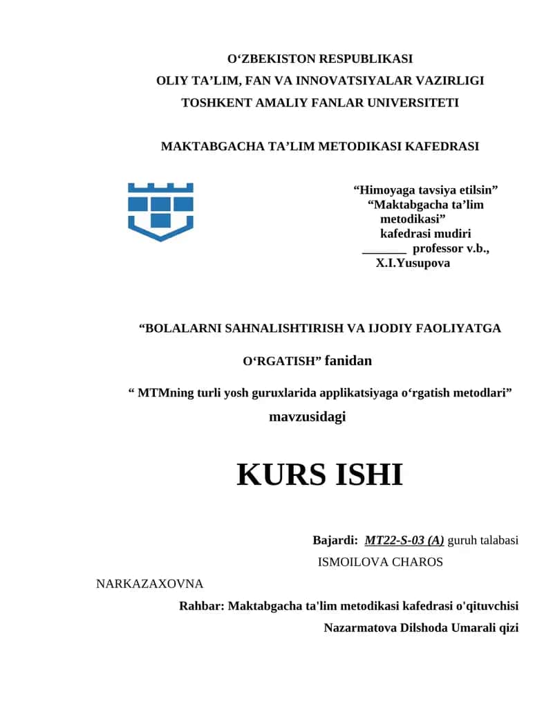 MTMning turli yosh guruxlarida applikatsiyaga o‘rgatish metodlari 1