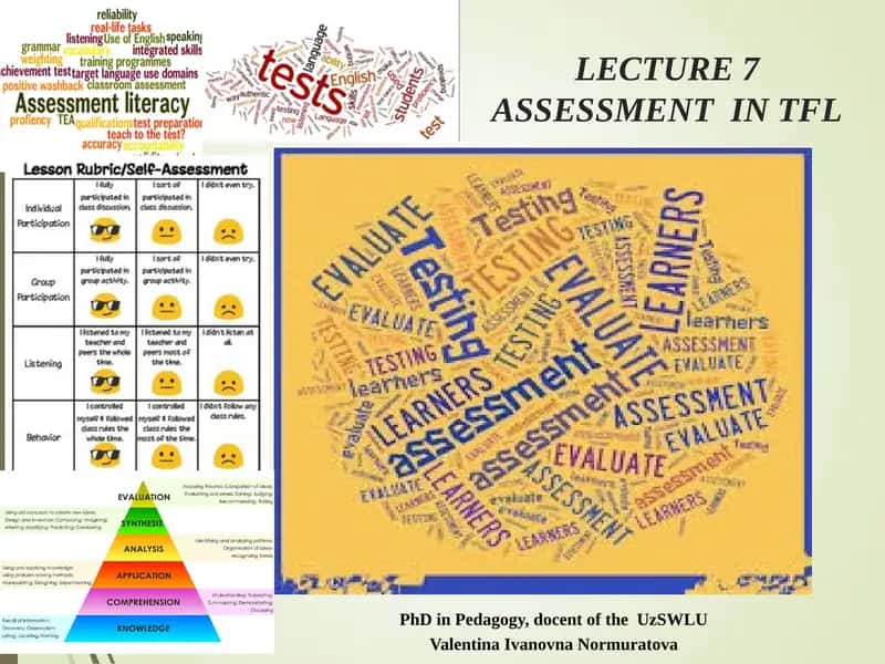 Assessment in TFL 1