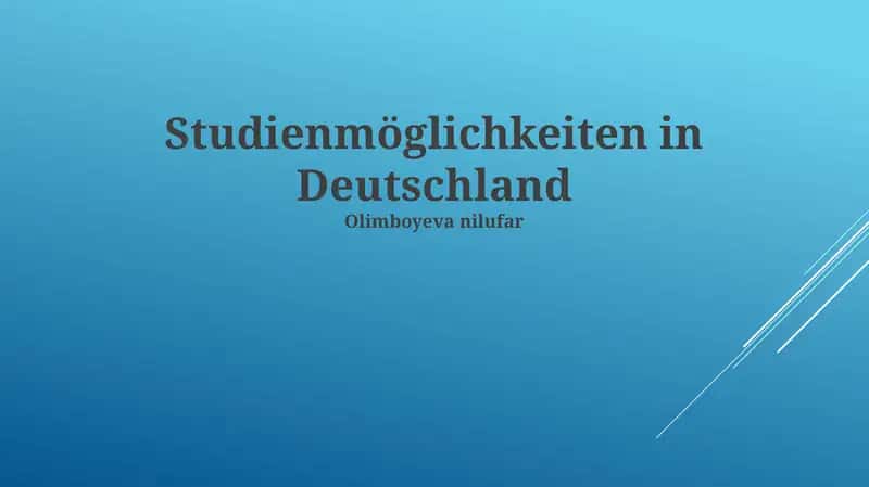 Studienmöglichkeiten in Deutschland 1