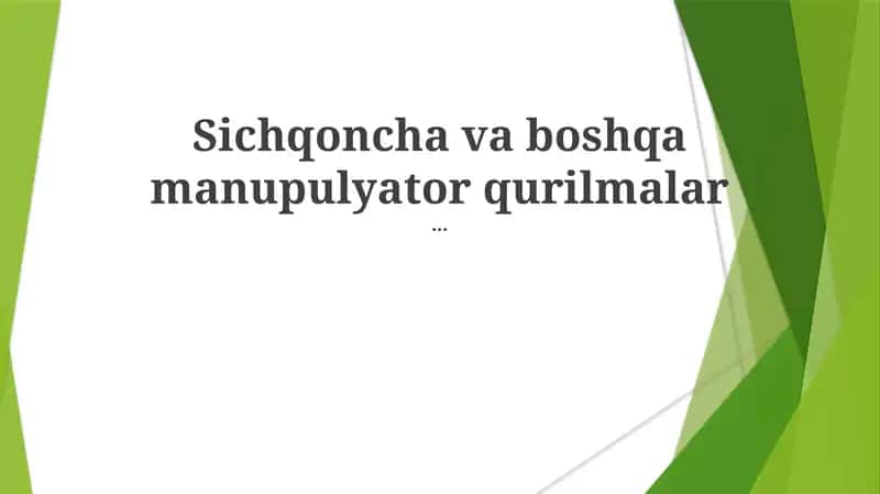 Sichqoncha va boshqa manupulyator qurilmalar 1