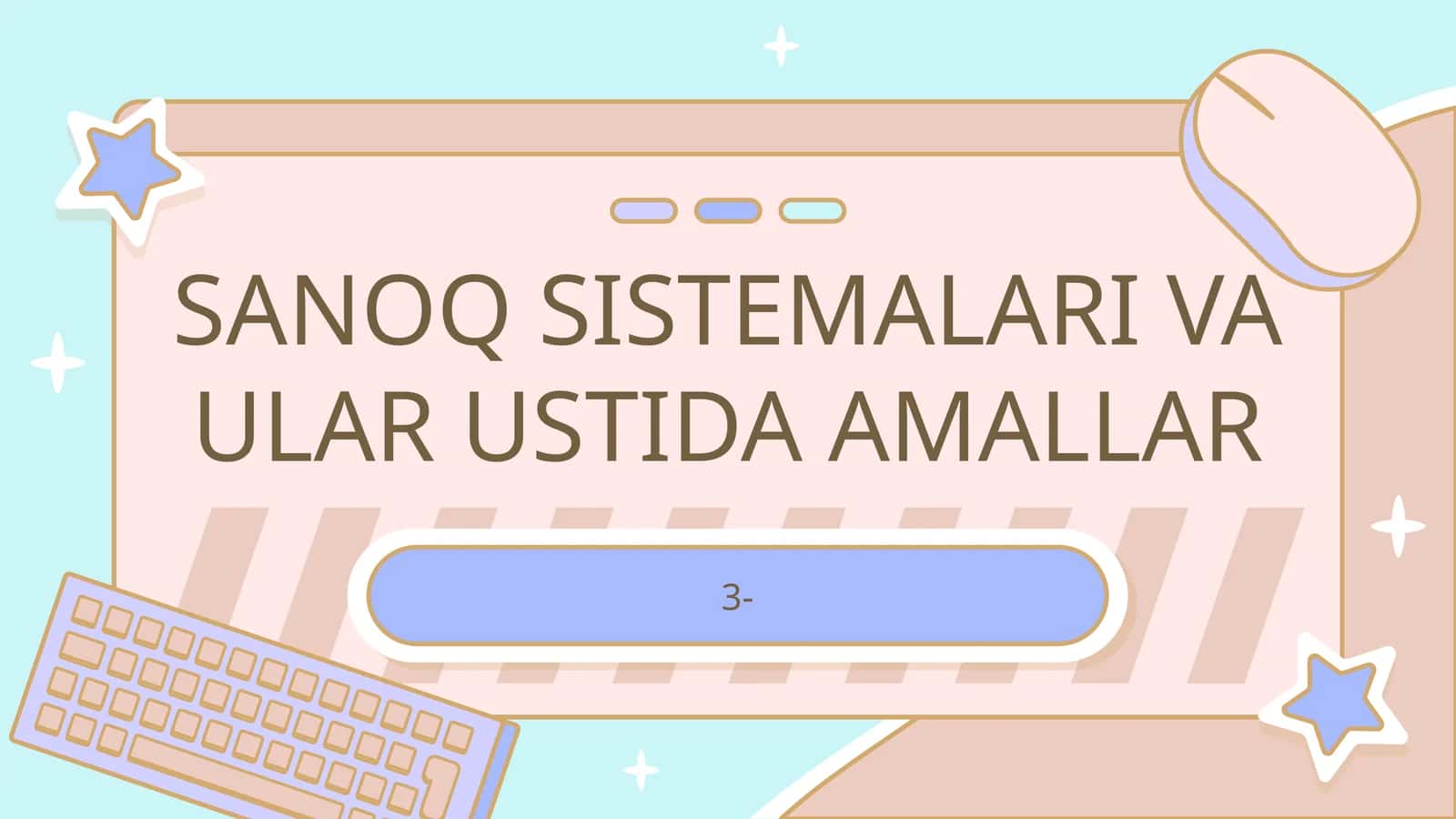 SANOQ SISTEMALARI VA ULAR USTIDA AMALLAR 1