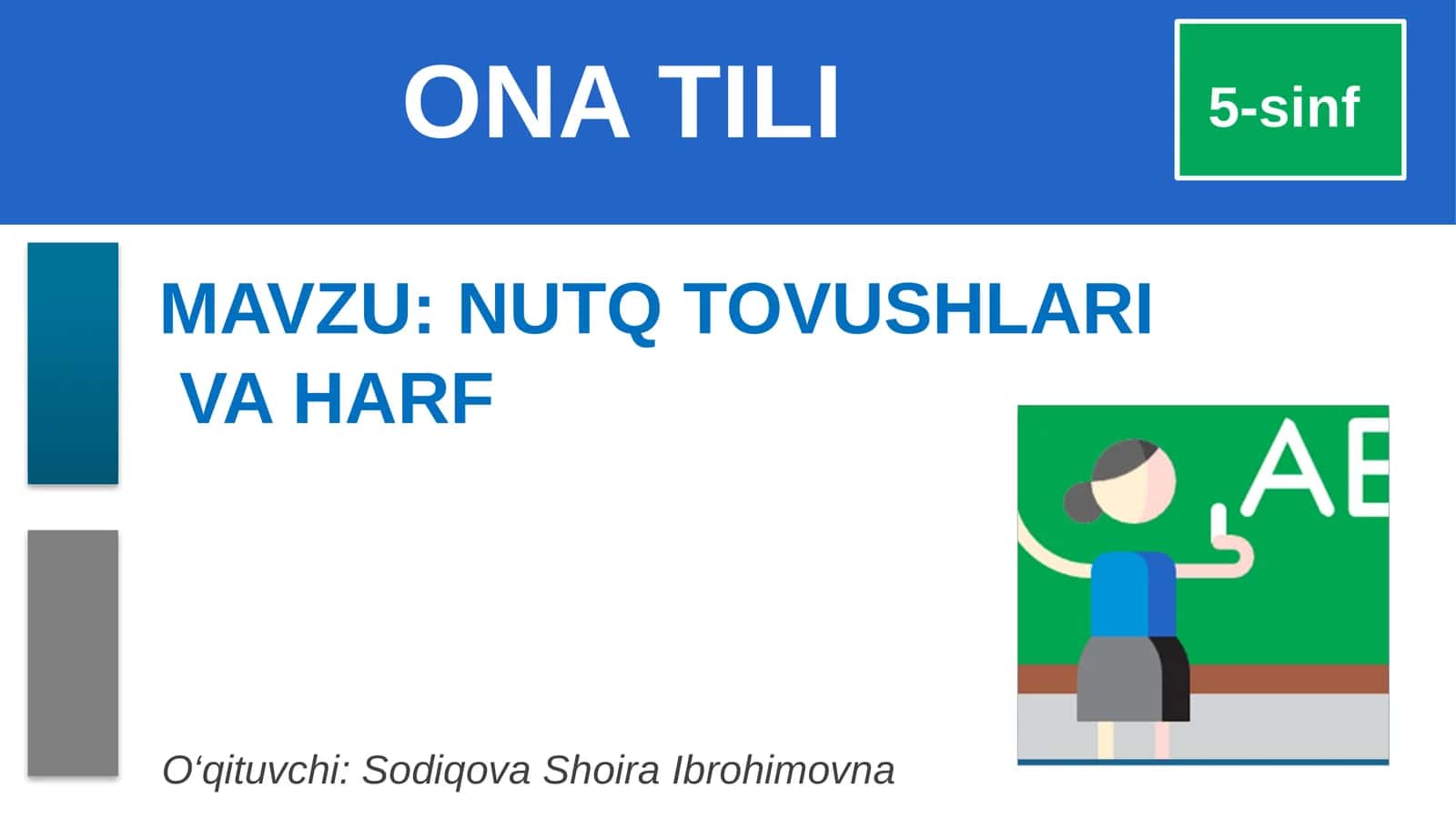 NUTQ TOVUSHLARI VA HARF 1
