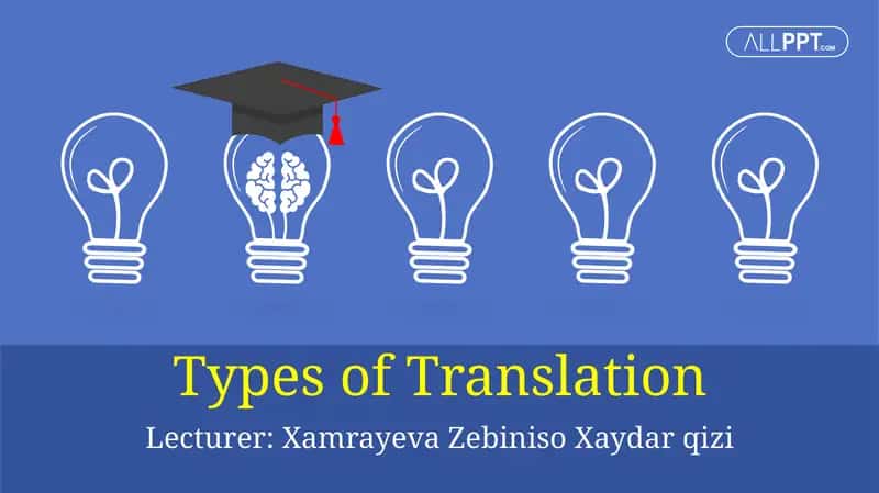 Types of Translation 1