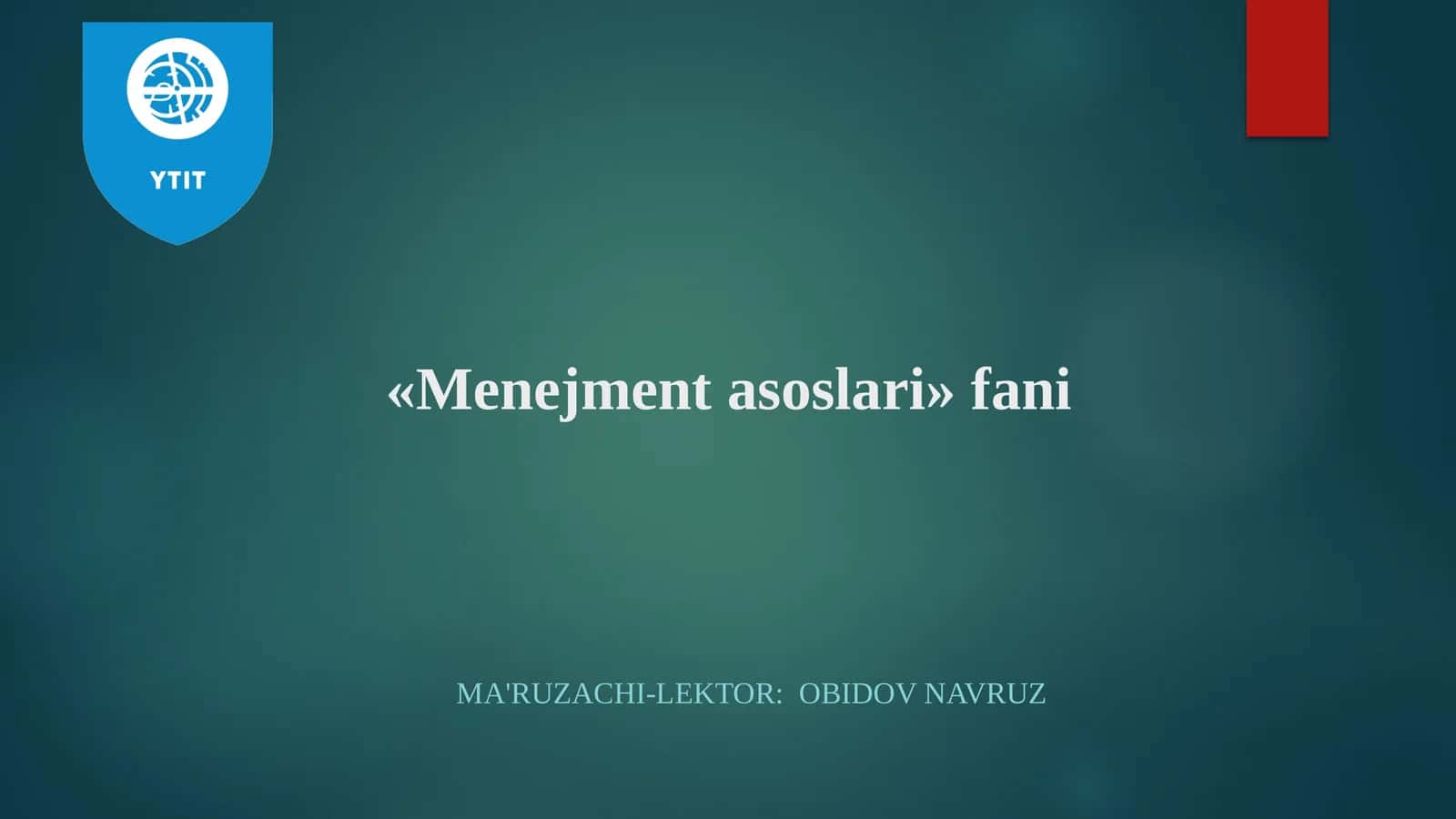 Tashkiliy boshqaruv tuzilmalari 1