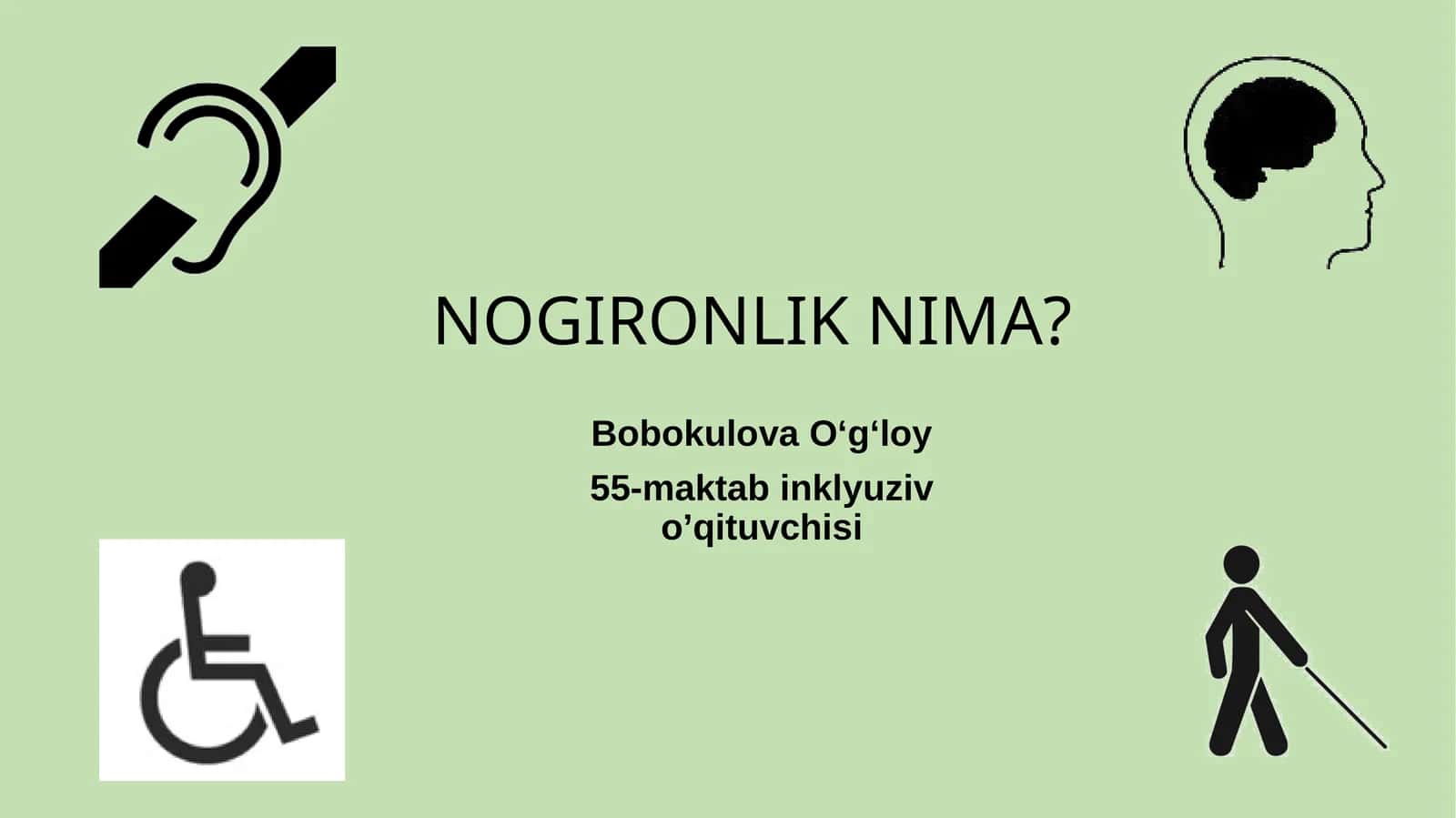 NOGIRONLIK NIMA? 1