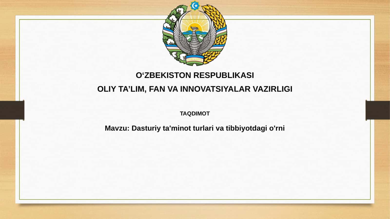 Dasturiy ta'minot turlari va tibbiyotdagi o'rni 1