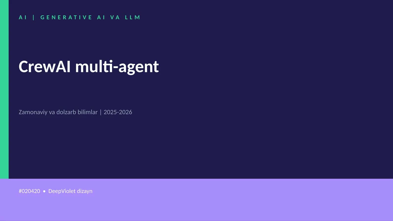 GENERATIVE AI VA LLM 1