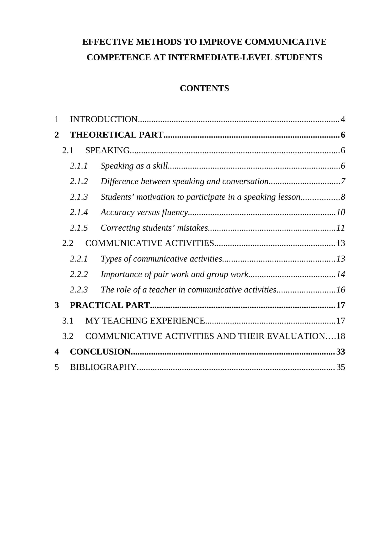 METHODS TO IMPROVE COMMUNICATIVE COMPETENCE 1
